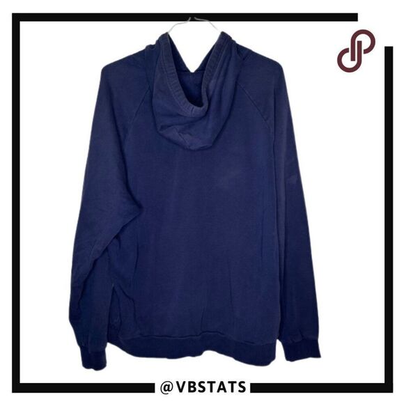 Under Armour XXL Vintage Navy Blue with Large White Logo Hoodie Sweatshirt - Picture 3 of 6